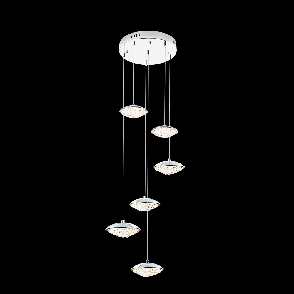 96646S22 50 in. Galaxy Collection Crystal Chandelier - Silver