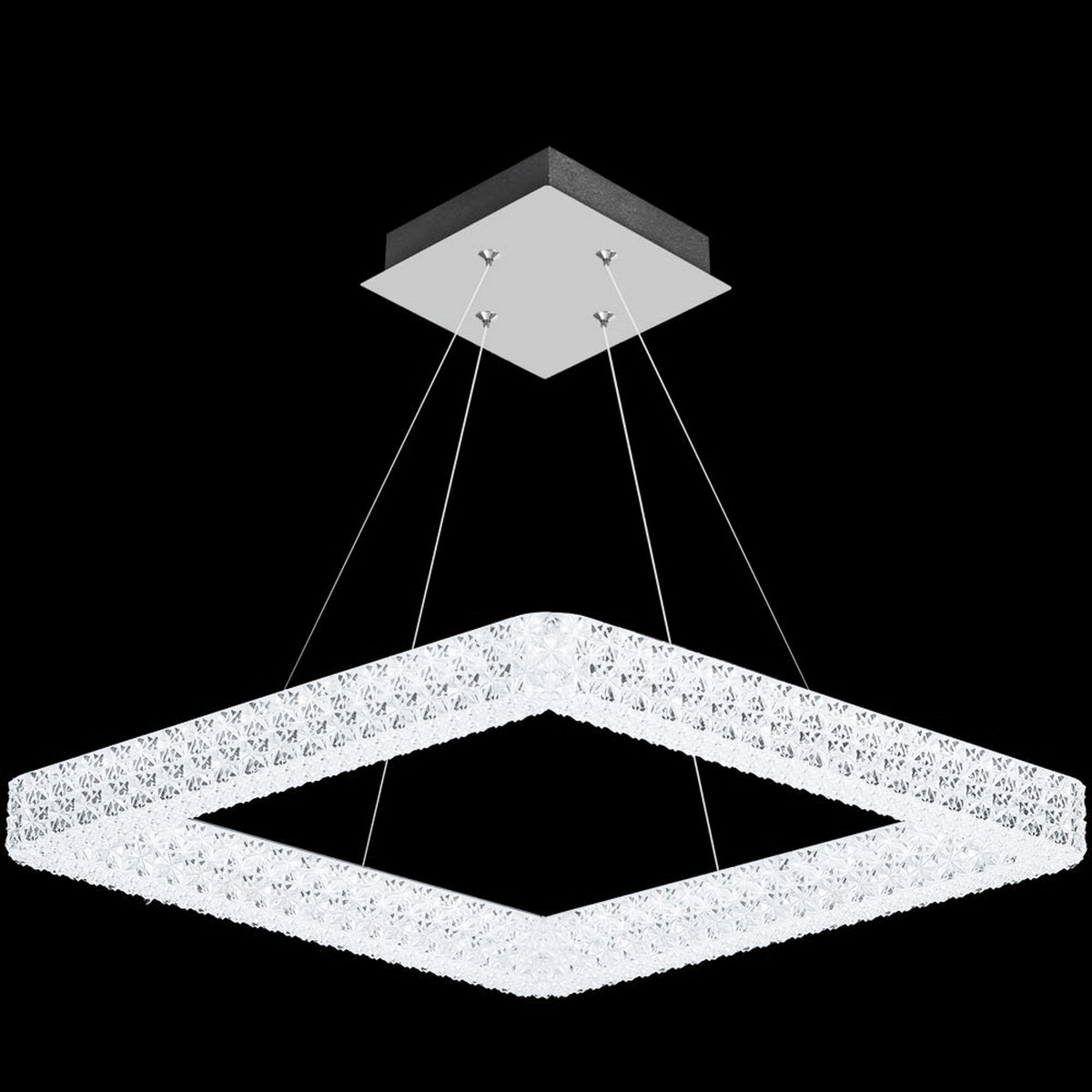 41133S22LED 22 in. Acrylic LED Ceiling Mount Chandelier in Silver