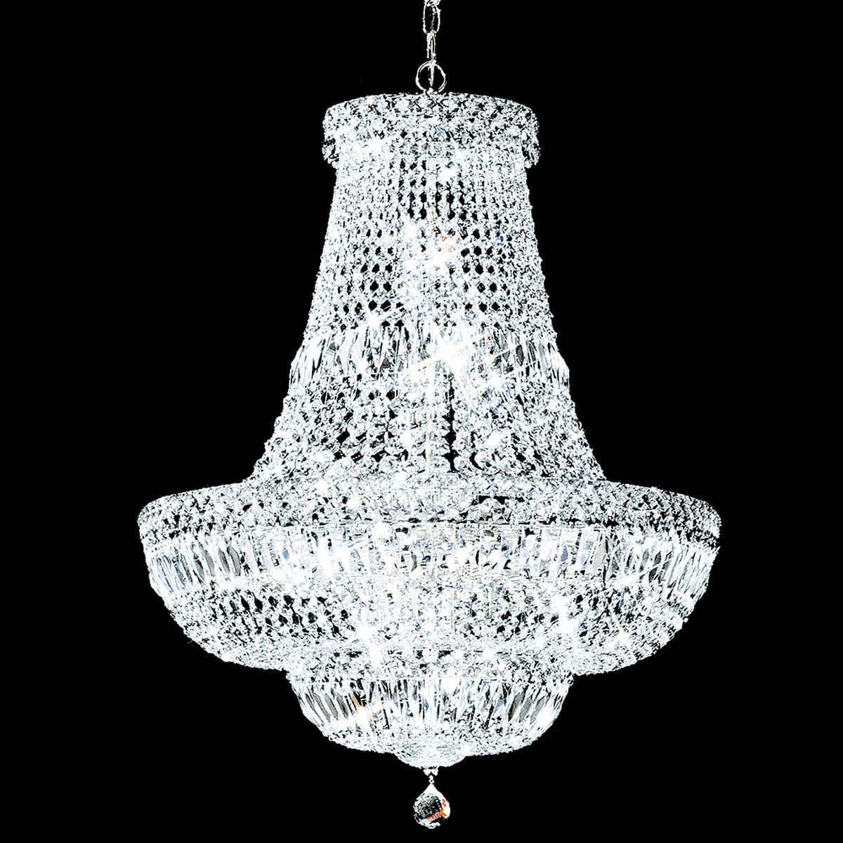 93142S22 28 in. Prestige Ceiling Mount Chandelier, Silver