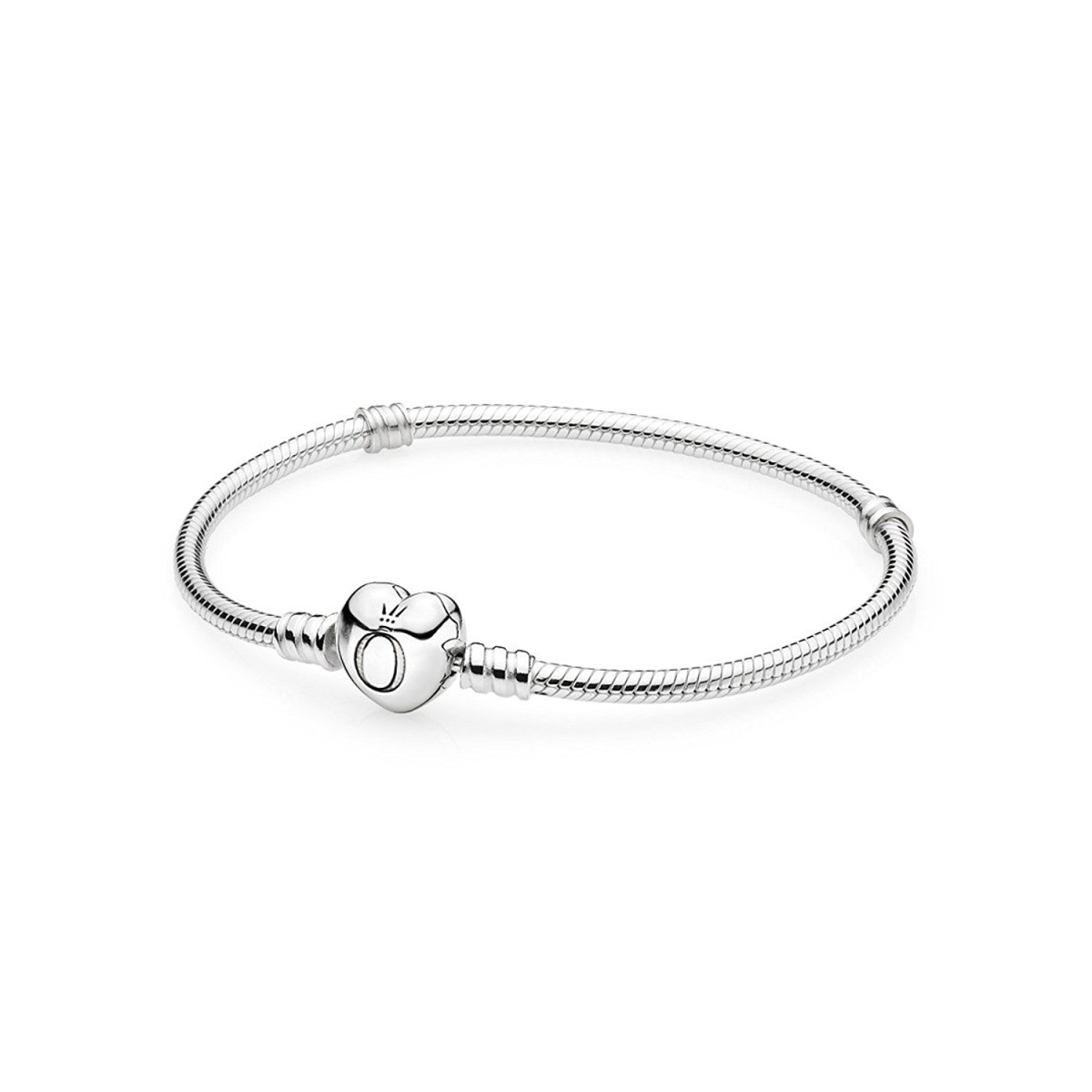 Picture of Pandora Moments Silver Bracelet with Heart Clasp 17CM - 590719-17