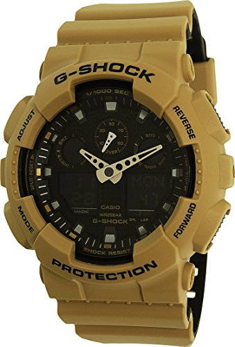 GA100L-8ACR G-Shock Mens Watch - Khaki and Black Resin Strap