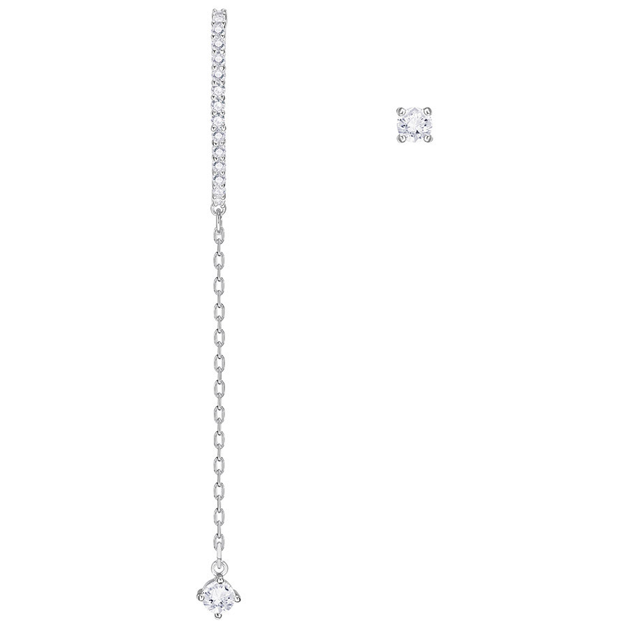 5386903 Rhodium Plating Vittore Pierced Earrings, White