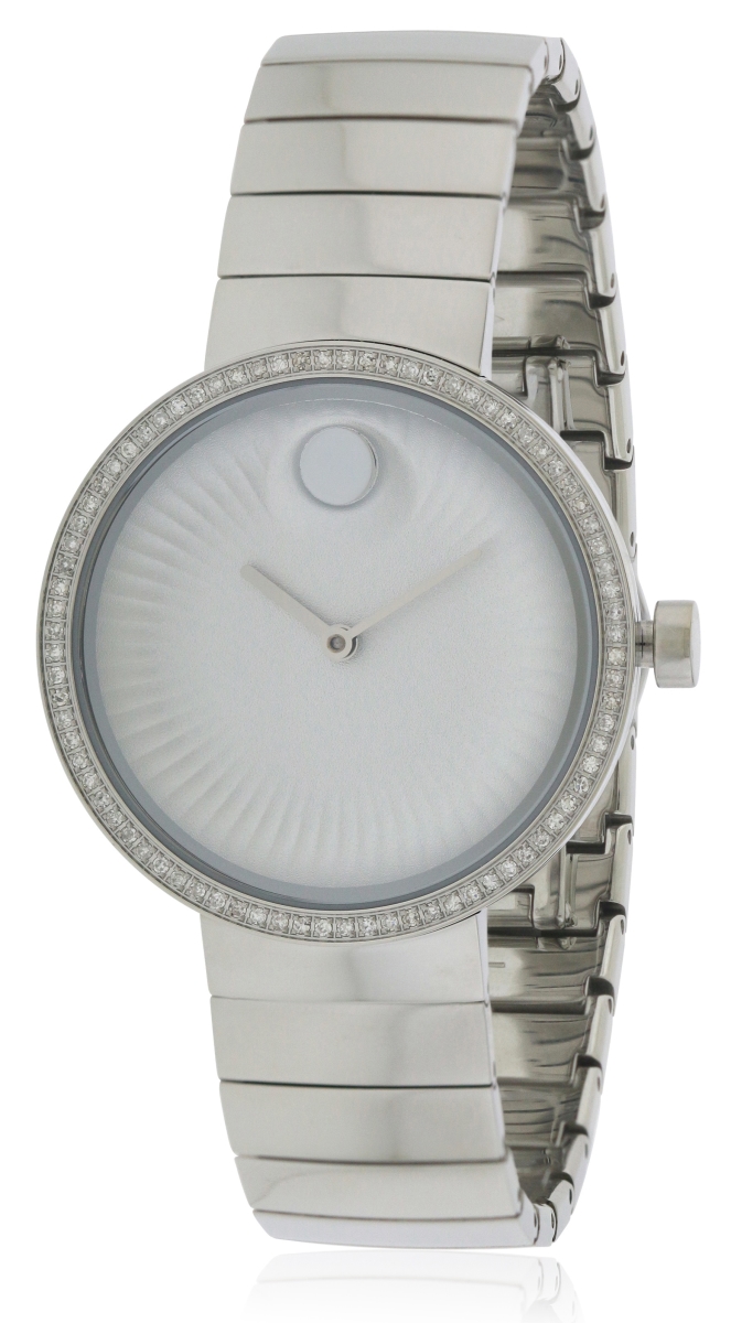 3680033 Edge Stainless Steel Silver Dial Ladies Watch -  Movado