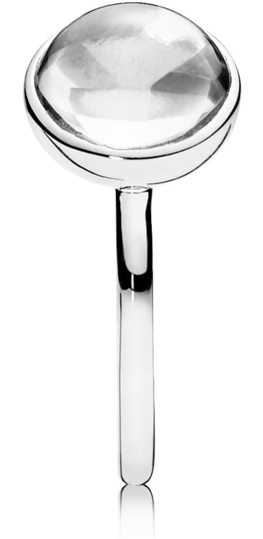 Size 50 Poetic Droplet Clear Ring