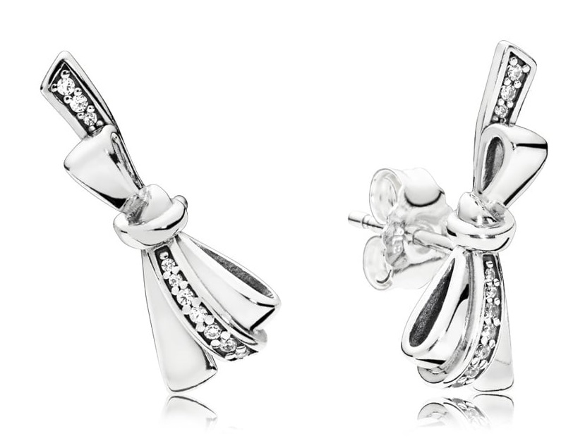 Brilliant Bows Clear Stud Earrings