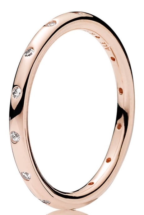 Picture of Pandora 180945cZ-54 Droplets Ring&#44; Size 54