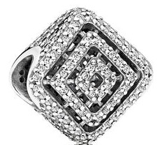 Geometric Lines Clear CZ Charm