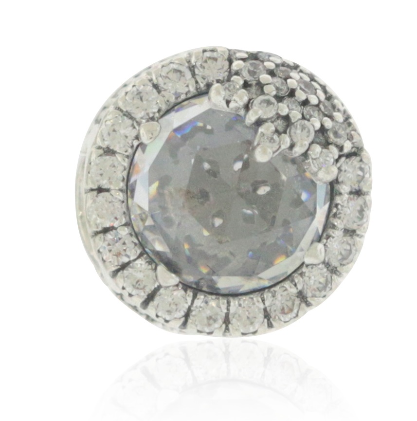 Dazzling Snowflake Clear CZ Charm - Clear