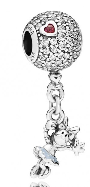 797171CZ Disney Floating Minnie Dangle Charm, Multi Color