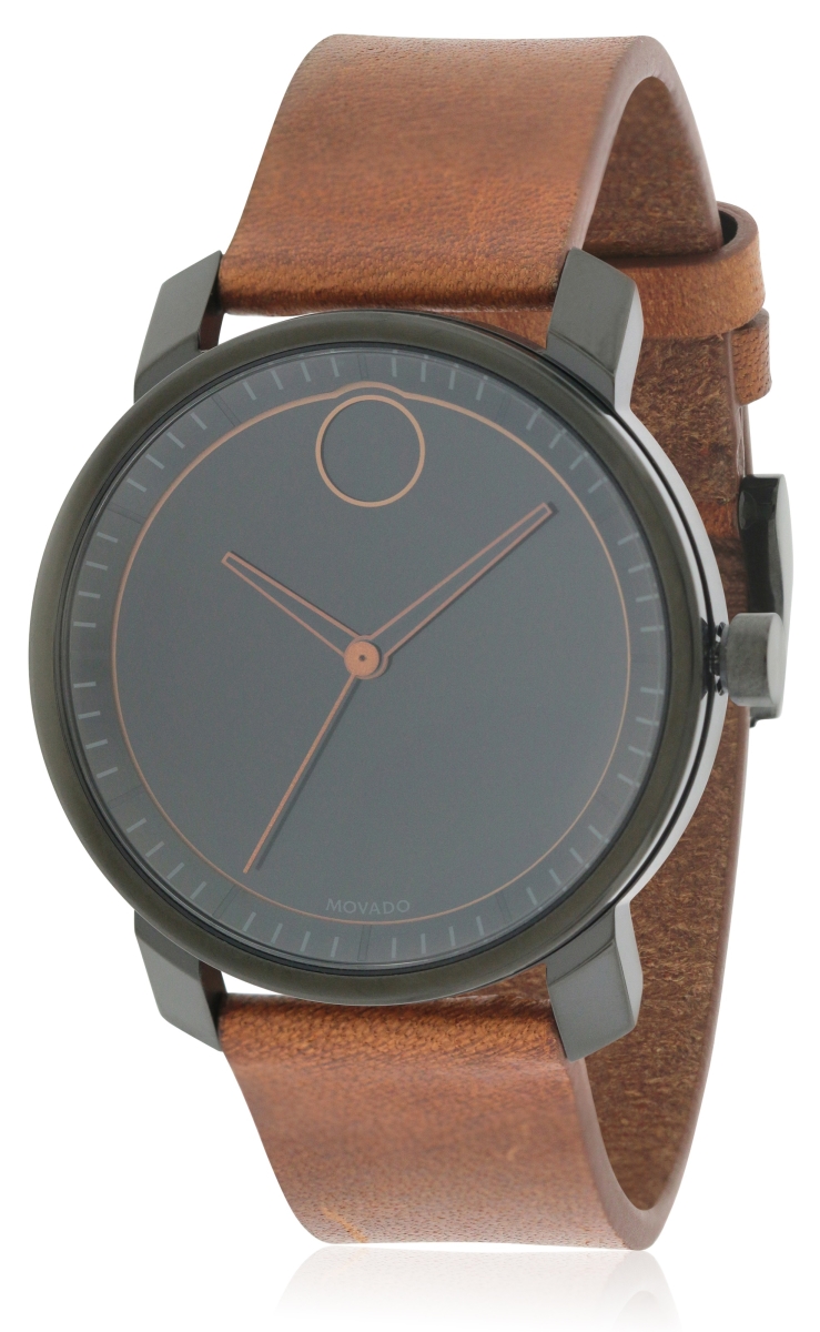 Picture of Movado 3600489 Black Bold Leather Mens Watch