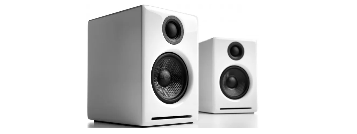 Picture of Audioengine A2-BT-WHT 60W A2 Plus Wireless Powered Desktop Speakers with Bluetooth APTX Codec Built-in 16Bit DAC & Amplifier&#44; White