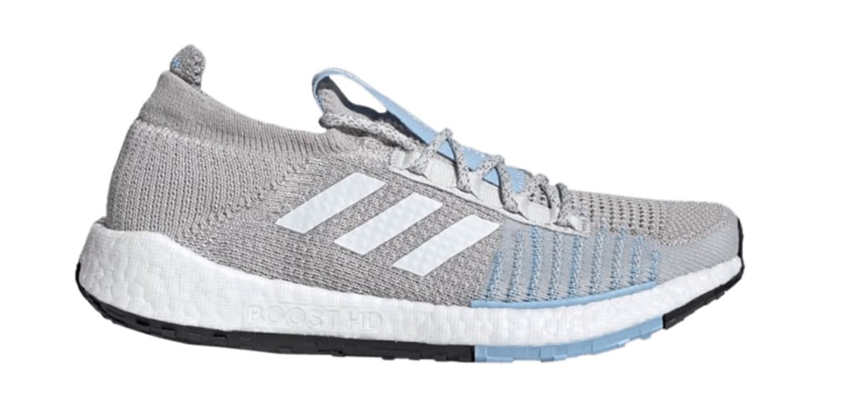 Picture of Adidas FU7347-9 Womens Pulseboost HD Running Shoes - Grey One&#44; Cloud White & Glow Blue - Size 9