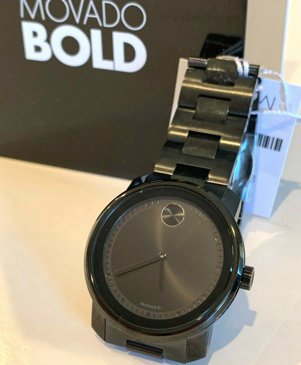 3600467 Bold Black Watch for Men -  Movado