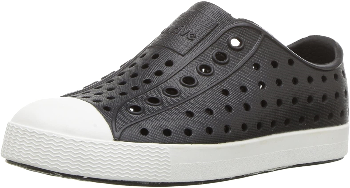 12100100-1105-J2 Jefferson Kids & Junior Shoes, Jiffy Black & Shell White - Size J2