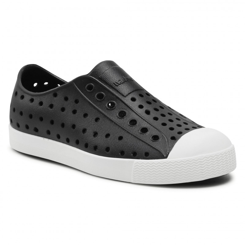 Kids & Junior Jefferson Shoes - Jiffy Black & Shell White - Size C11