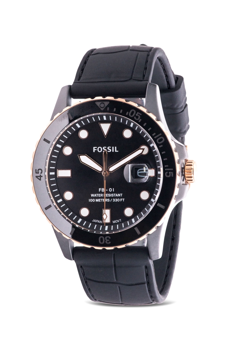 Picture of Fossil CE5022 Mens Silicone Watch, Black