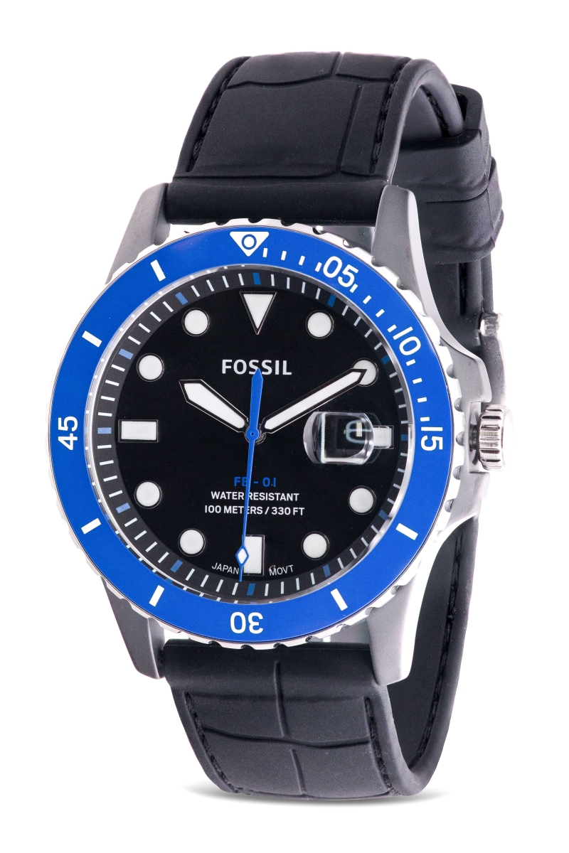 Picture of Fossil CE5023 Mens Silicone Watch, Black