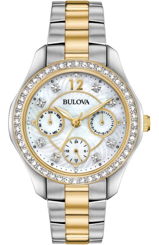 Picture of Bulova 98N114 36 mm Crystal Two-Tone Ladies Watch