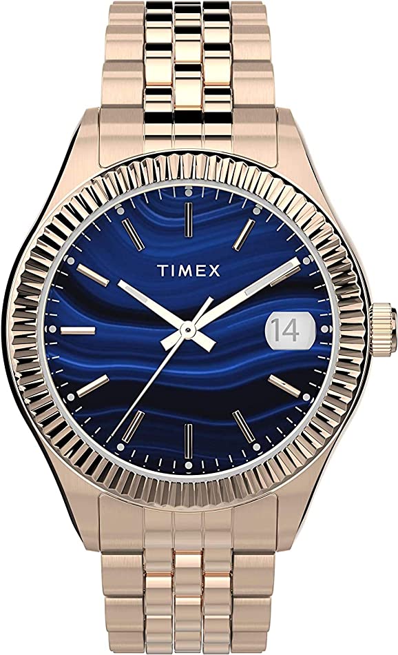 Picture of Timex TW2T87300 Waterbury Ladies Watch&#44; Stainless Steel&#44; Blue & Rose Gold