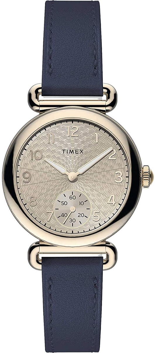Model 23 -Tone Leather Ladies Watch, Rose Gold