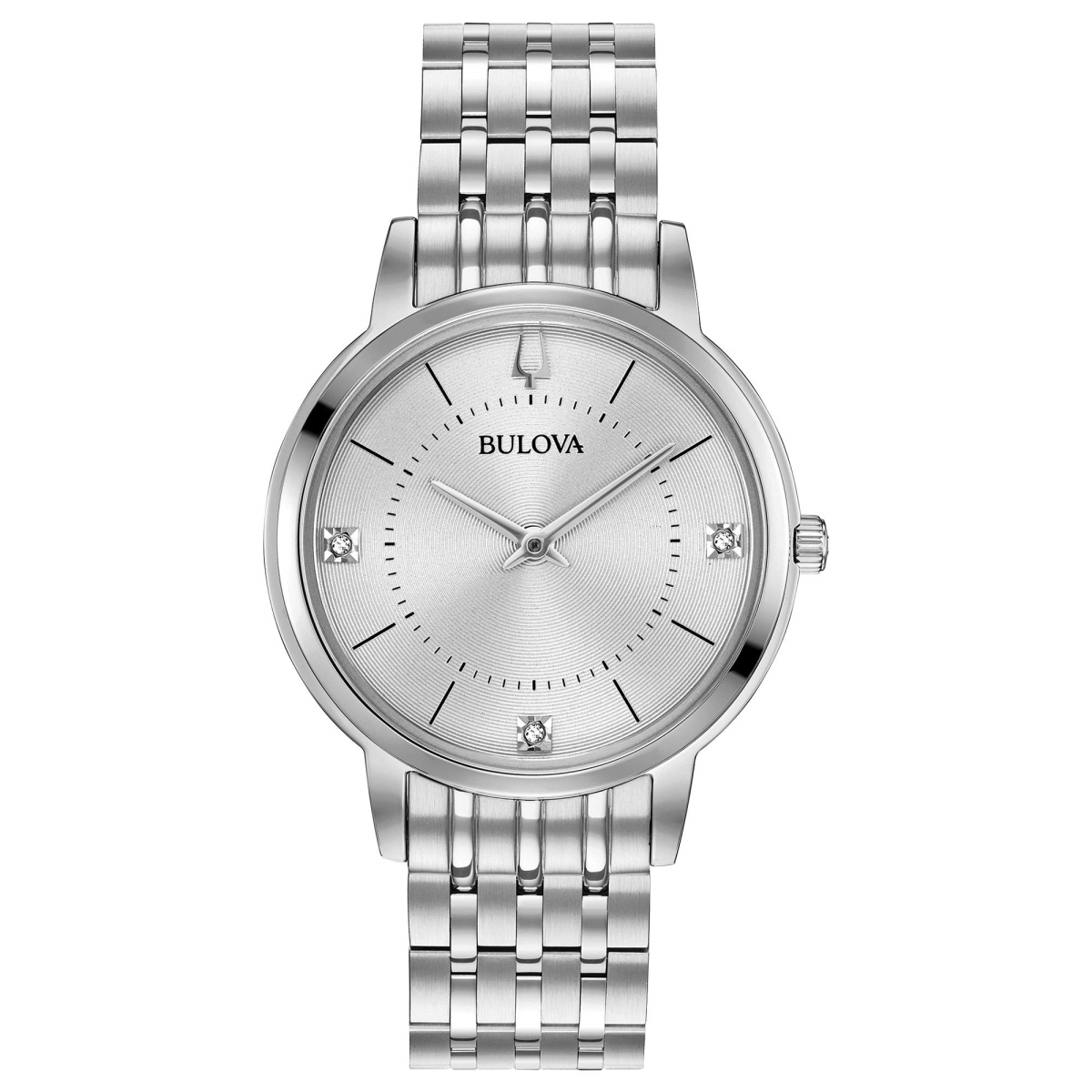 Picture of Bulova 96P183 31 mm Classic Diamond Accent Stainless Steel Silver-Tone Ladies Watch