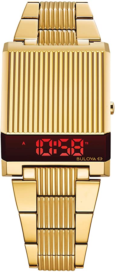 Picture of Bulova 97C110 31 mm Computron Digital Yellow Gold-Tone Mens Watch