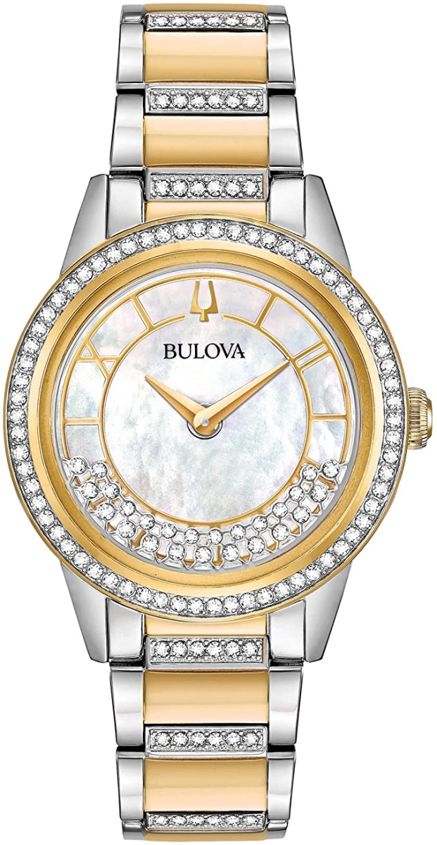 Picture of Bulova 98L245 TurnStyle Crystal Two-Tone Watch for Ladies&#44; Stainless Steel