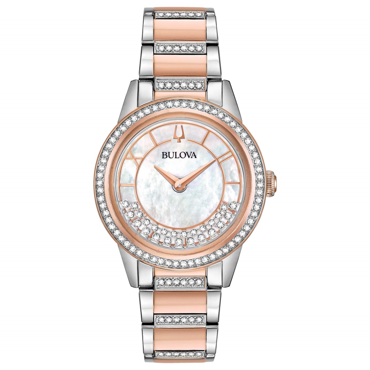 Picture of Bulova 98L246 TurnStyle Two-Tone Crystal Ladies Watch