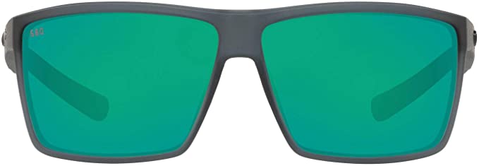 63 mm Mens Rincon Polarized Rectangular Sunglasses, Matte Smoke Crystal & Copper Green Mirrored -  Costa Del Mar, CO802639