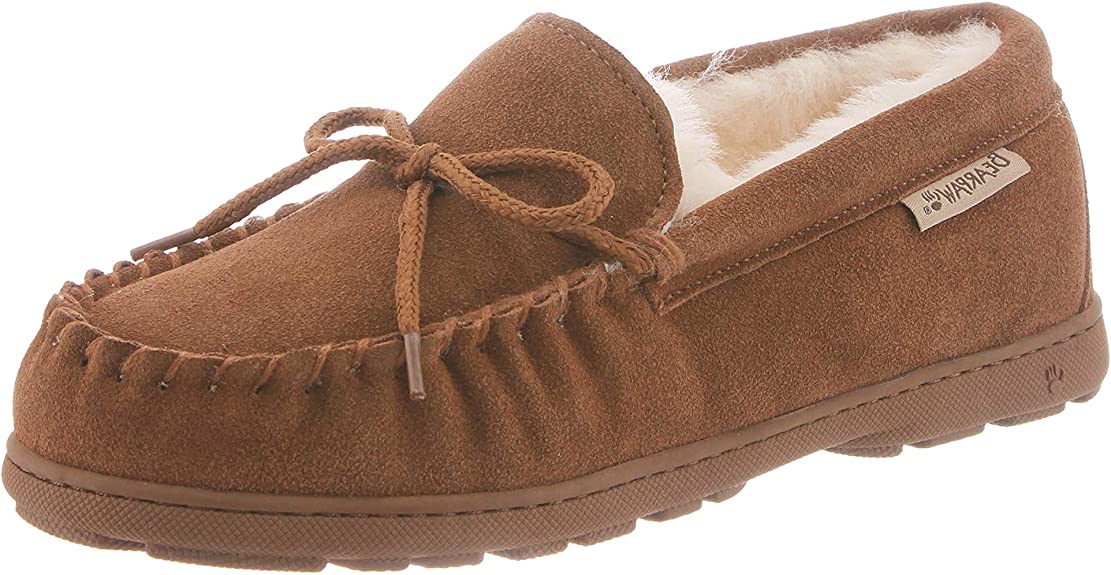 Picture of Bearpaw 1961W-220-6 Mindy Moccasin Slippers for Womens&#44; Hickory - Size 6