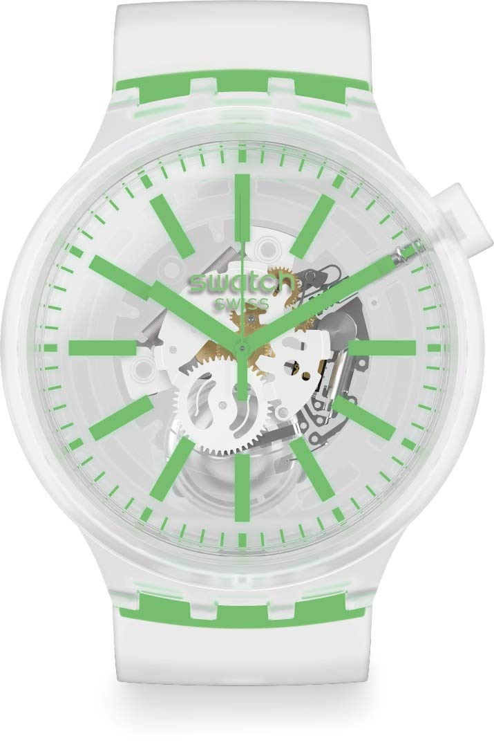 Picture of Swatch SO27E104 Greeninjelly Unisex Watch&#44; Transparent