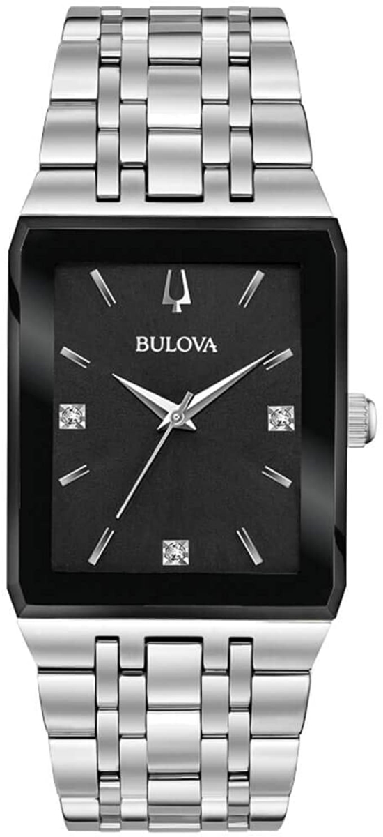 Picture of Bulova 96D145 Quadra Diamond Watch for Mens&#44; Stainless Steel