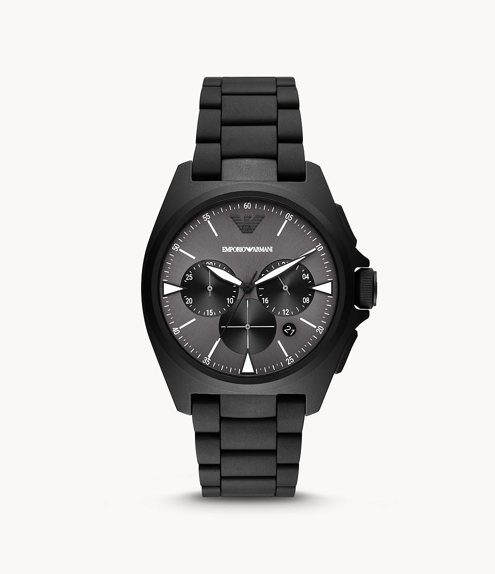 41 mm Black Stainless Steel Watch for Mens