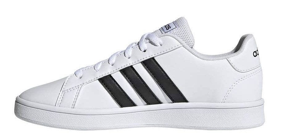 Picture of Adidas EF0103-3.5 Kids Unisex Grand Court Shoes - Cloud White&#44; Core Black & Cloud White - Size 3.5