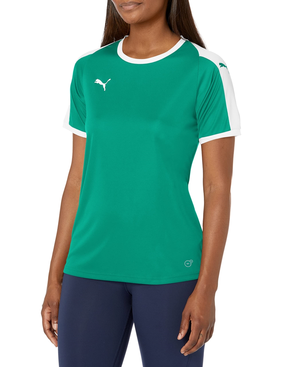 Womens Liga Jersey, Pepper Green & White - Extra Small