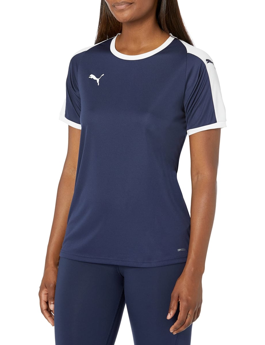 Womens Liga Jersey, Peacoat & White - Extra Small