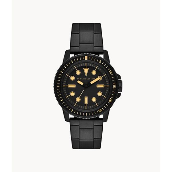 Picture of Armani Exchange AX1855 Leonardo Black Stainless Steel Mens Watch