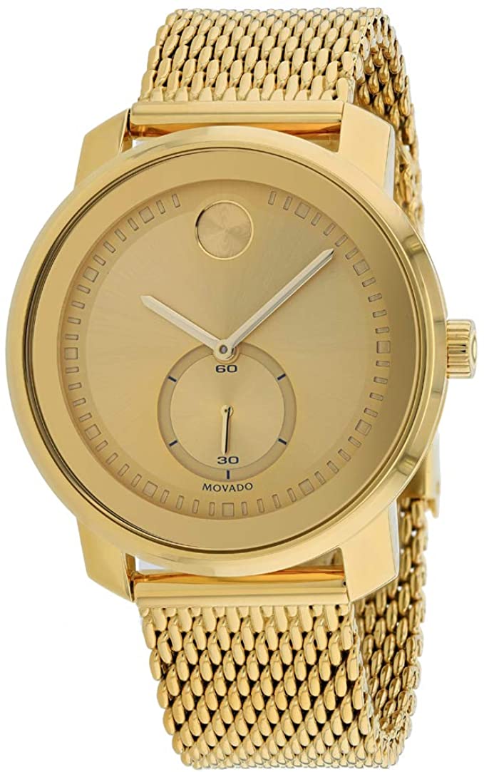 3600678 Bold Gold-Tone Mesh Mens Watch, Stainless Steel -  Movado