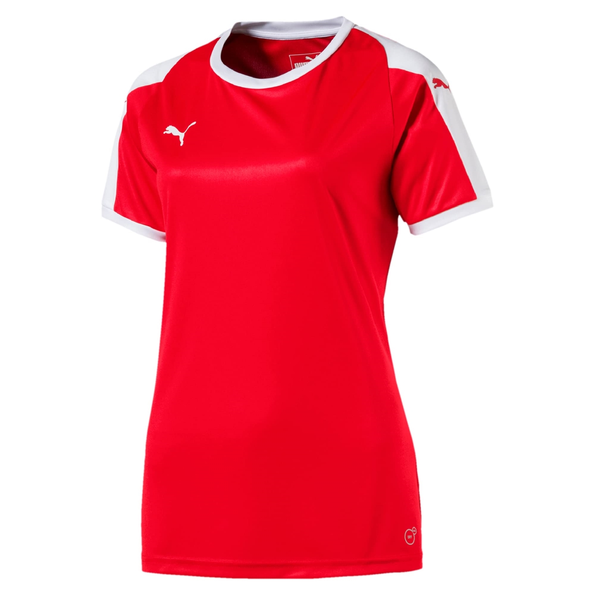 Womens Liga Jersey, Red & White - Extra Small