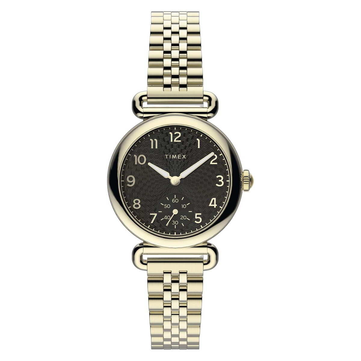 33 mm Womens Model 23 Sst Case Black Dial Gold-Tone Bracelet Watch