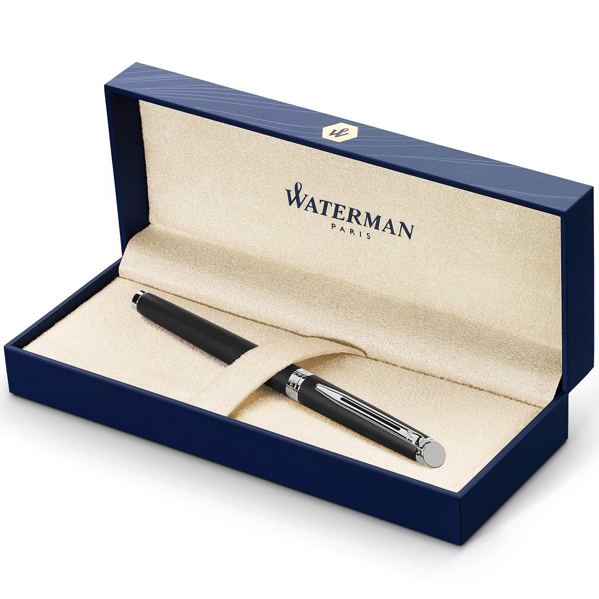 S0920850 Hemisphere Essential Trim Pen, Matte Black & Chrome -  Waterman