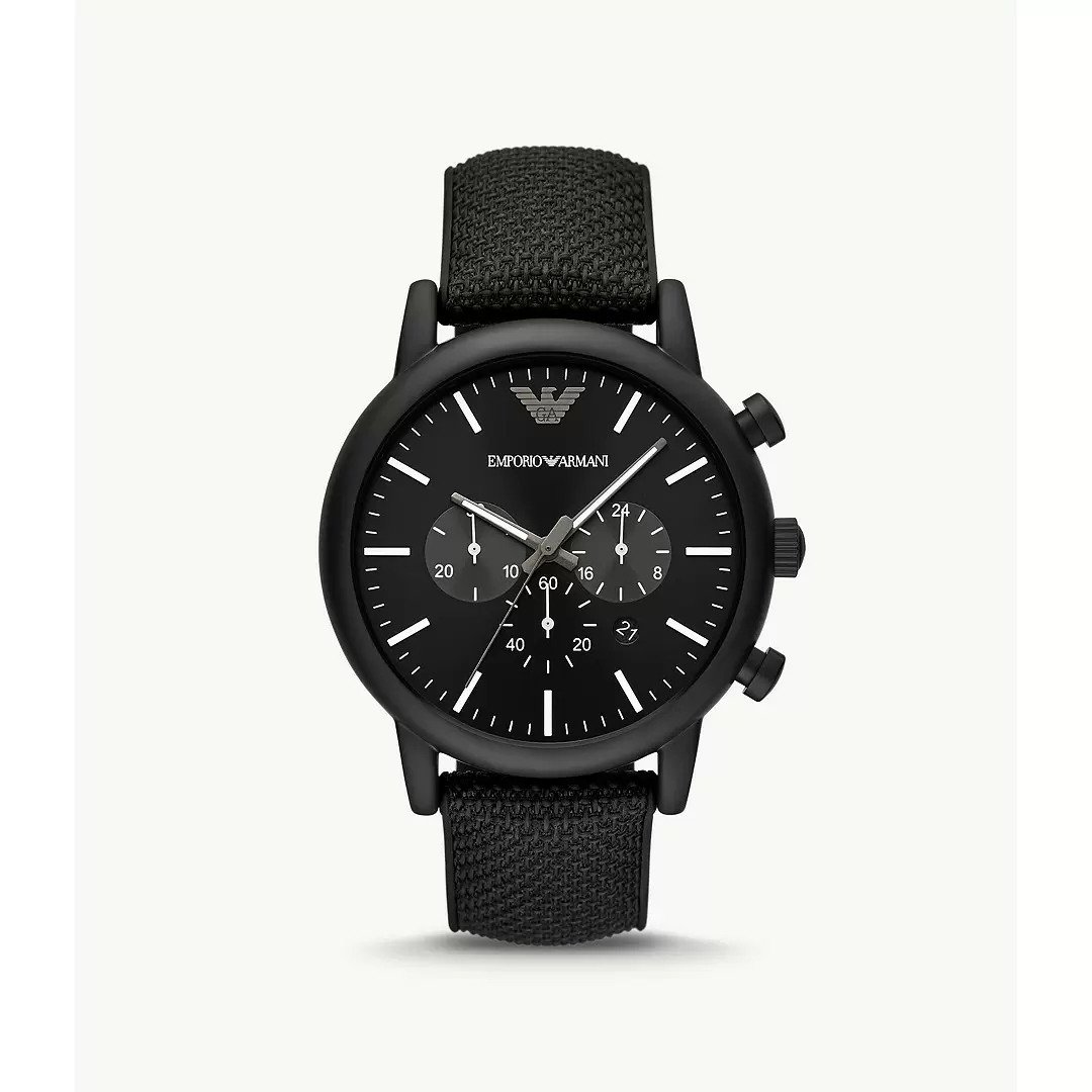 Picture of Emporio Armani AR11450 Silicone Chronograph Watch for Mens&#44; Black
