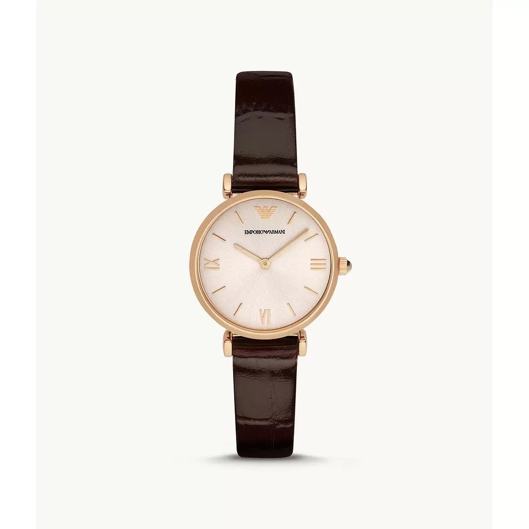 Picture of Emporio Armani AR1911 Leather Watch for Ladies, Rose Gold