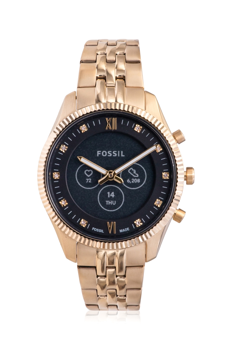 Picture of Fossil FTW7045 38 mm Hybrid HR Scarlette Gold-Tone Stainless Steel Smart Watch
