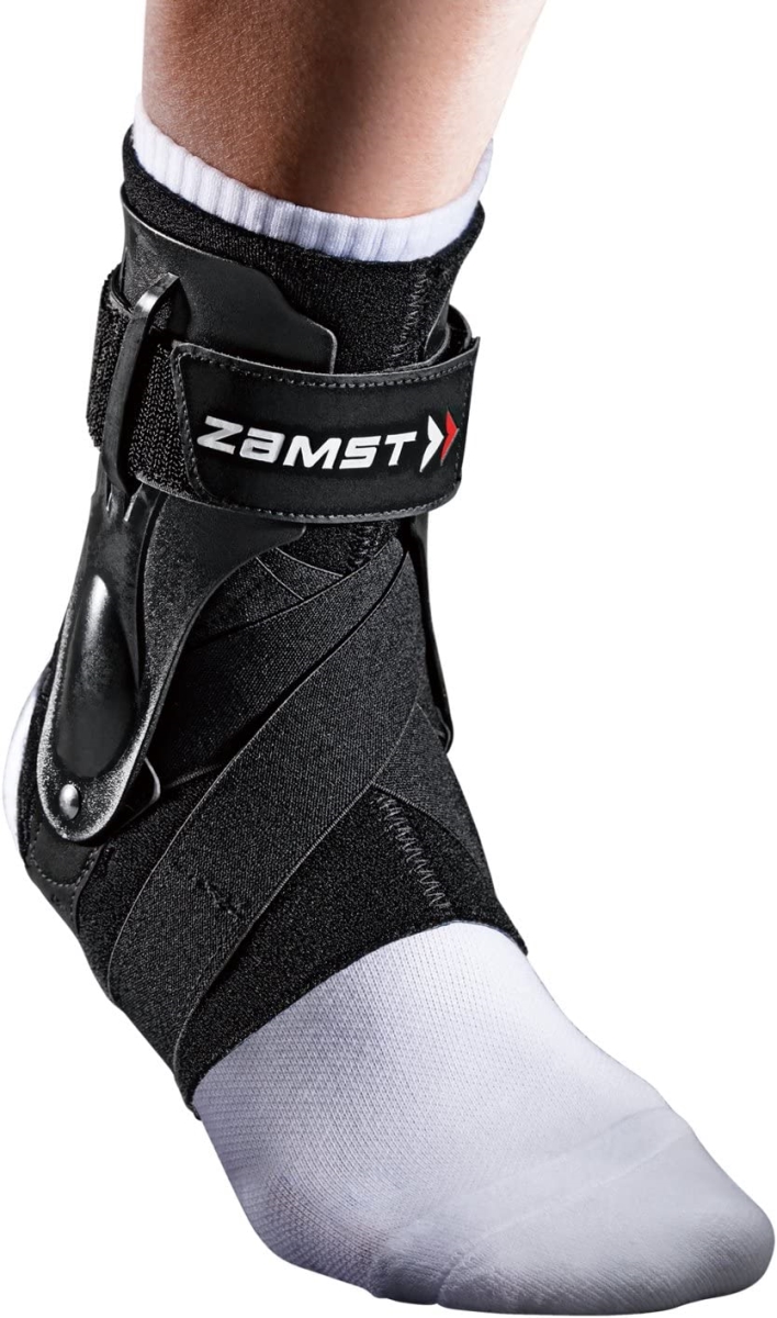 470601-RIGHT-S A2-DX Strong Ankle Stabilizer Brace with ThreeWay Support - Right Foot - Black - Small