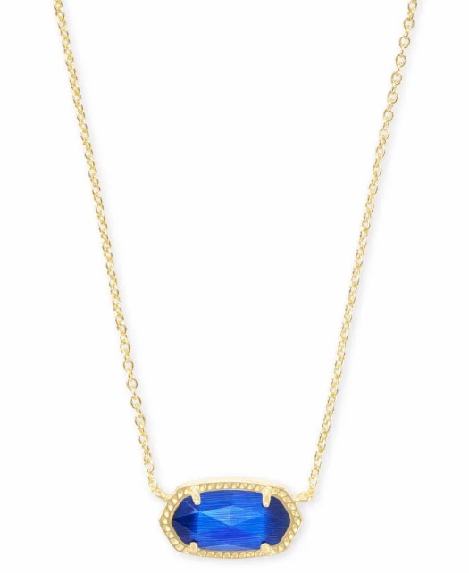 9608800089 Elisa Birthstone Necklace in Gold Navy Abalone