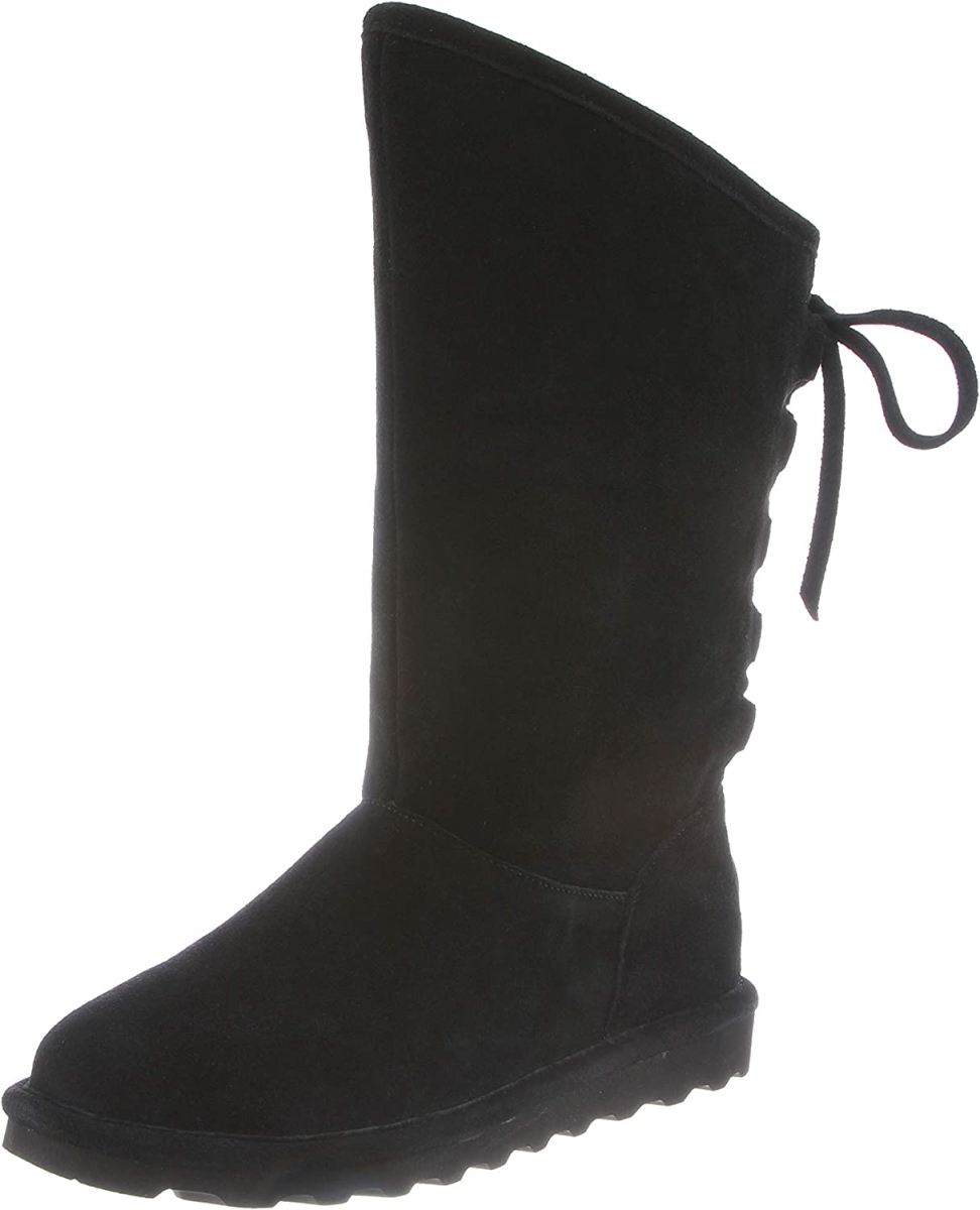 Picture of Bearpaw 1955w-blk-10 Womens Phylly Tall Suede Boots - Black - Size 10