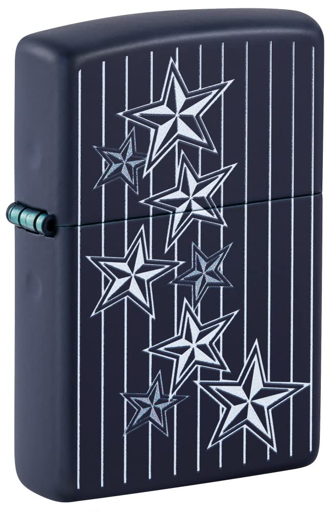 2022N Zippo Supplement, Star With Stripes, Navy Matte