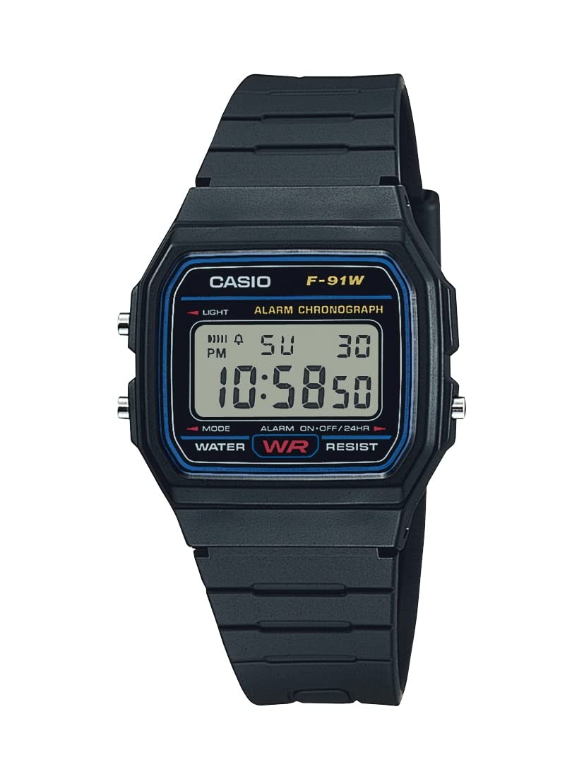 F-91W-1HDG Digital Mens Watch, Black