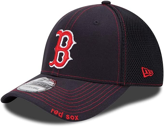 Era 10059477-ML MLB Boston Red Sox Neo Fitted Baseball Cap, Navy - Medium & Large